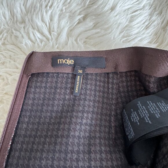 MAJE Made In France Houndstooth Midi Skirt, size 36 - Picture 5 of 5